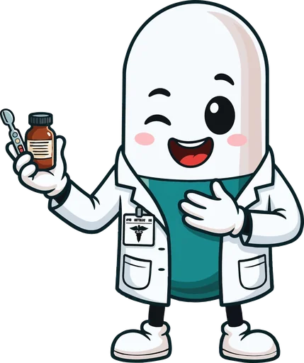 Mr. Pill, the Ask Mr. Pill assistant character